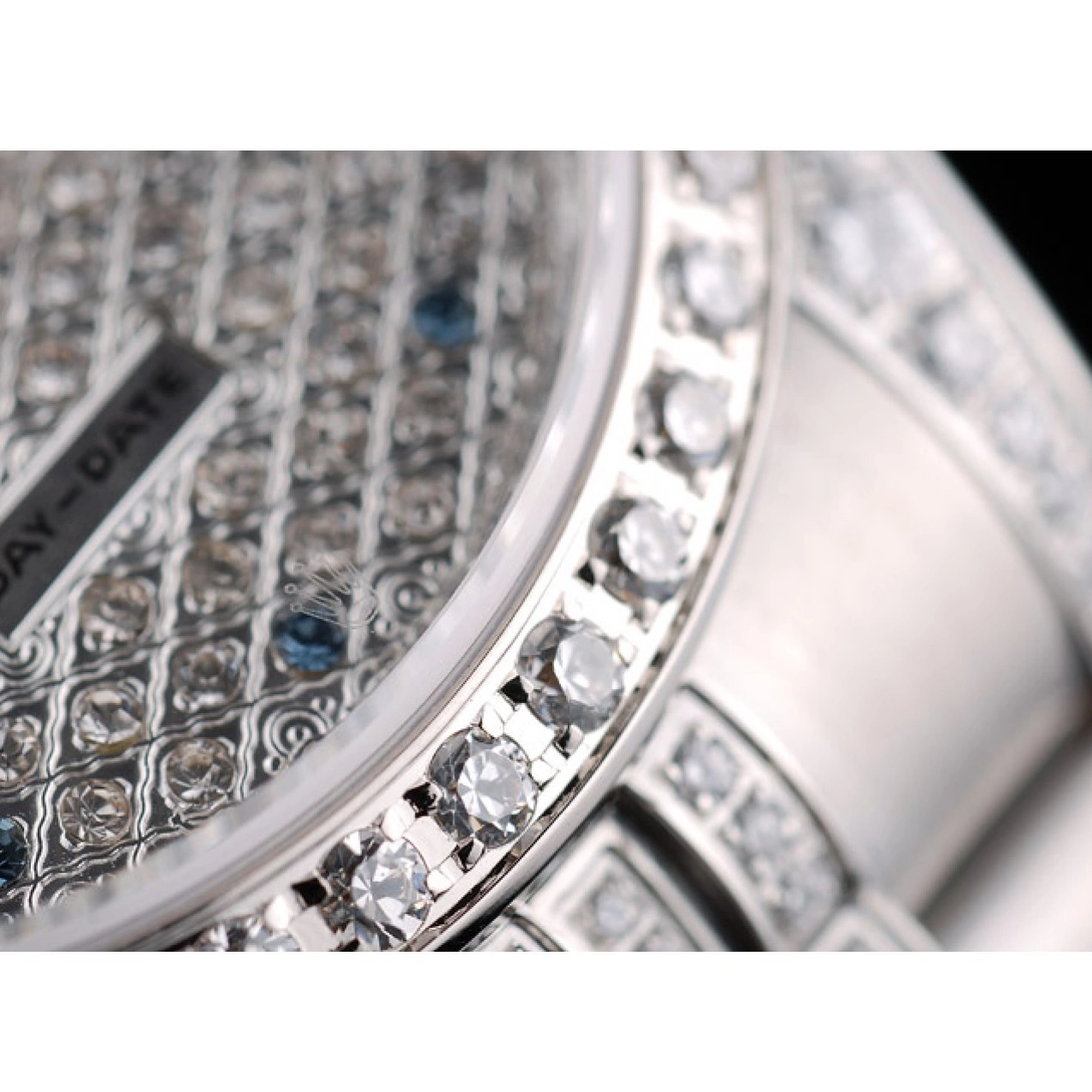 AAA Replica Watches Steel Bracelet Rolex 41985 Diamond Plated Dial Stainless DayDate Plated Diamond 0629